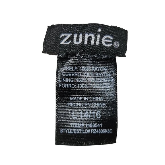 Striped Sleeveless Ruffle Hem Dress By Zunie L/14/16 Peach/Black/White‎ - Picture 5 of 5